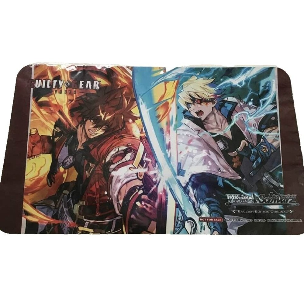 Bushiroad Guilty Gear Strive Game Mat Playmat Tabletop Weib Schwarz 19 x 12 NEW